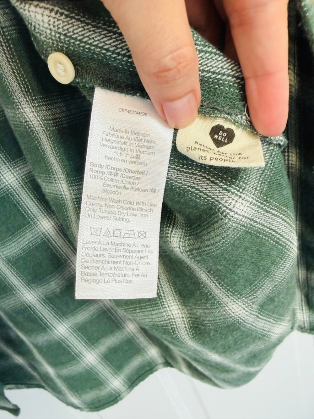 Madewell 90's Grunge/Gorpcore Oversized Forest Green Plaid Flannel Shirt - XS🌲✨ - Picture 14 of 14